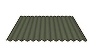 corrugated roof sheet in olive