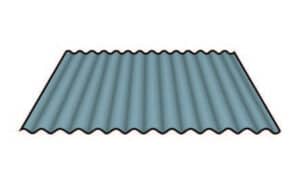 corrugated roof sheet in wedgewood