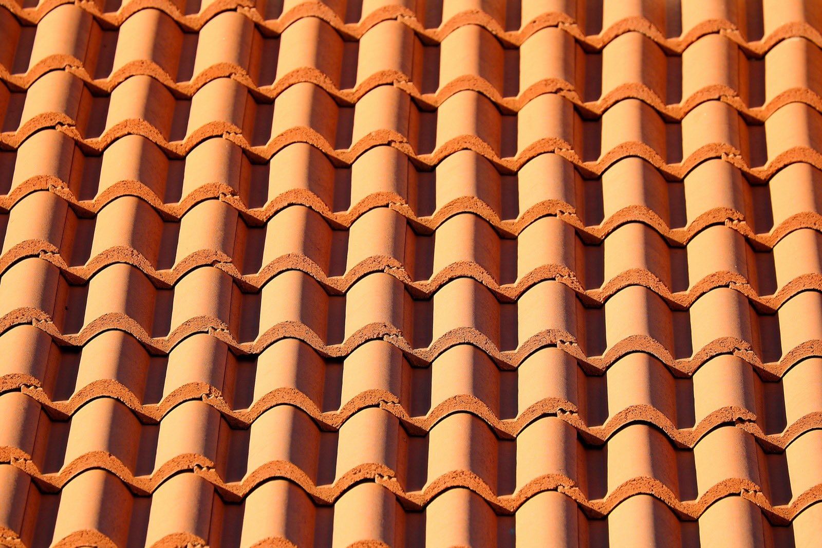 brown roof tiles close up